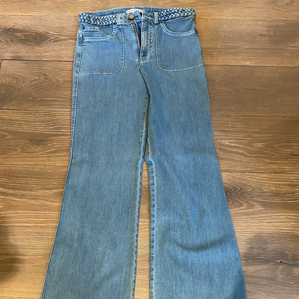 Alice + Olivia Juno High Waist Braid Jean